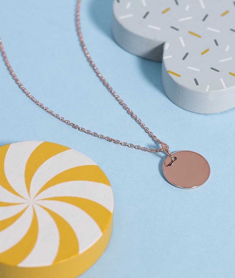 Bijoux Enfant L'Atelier d'Amaya | Collier Cha Ne M Daille Plate Pour Enfant Plaqu Or Rose