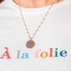 Colliers Femme L'Atelier d'Amaya | Collier Cha Ne Perl E Et Grande M Daille Martel E Plaqu Or