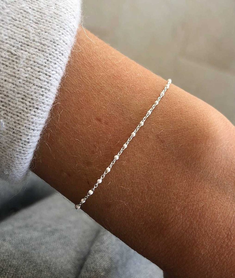 Bracelets Femme L'Atelier d'Amaya | Bracelet Cha Nette Et Mini Perles Argent 925