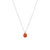 Colliers Femme L'Atelier d'Amaya | Collier Cha Ne Et Agate Rouge Suspendue Argent 925