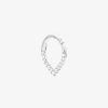 Boucles D'Oreilles Femme L'Atelier d'Amaya | Piercing Anneau V Zircons [ L'Unit ] Argent 925