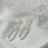 Boucles D'Oreilles Femme L'Atelier d'Amaya | Boucles D'Oreilles Ovales Suspendus Argent 925