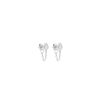 Boucles D'Oreilles Femme L'Atelier d'Amaya | Boucles D'Oreilles Goutte Zircon Et Cha Ne Argent 925