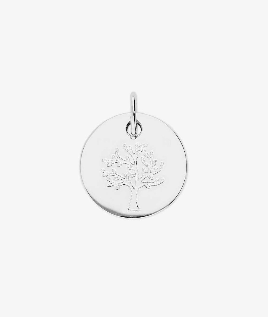 Pendentifs L'Atelier d'Amaya | M Daille Plate 15 Mm Arbre De Vie Argent 925