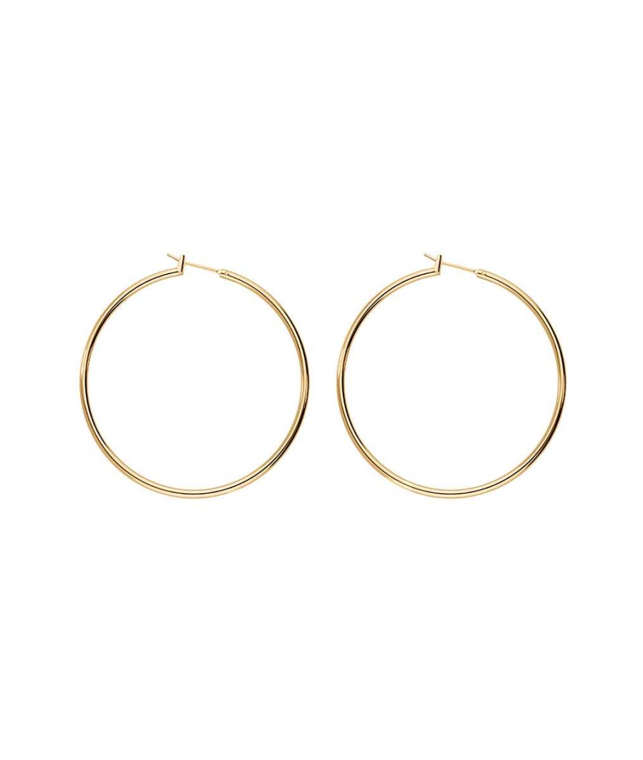 Boucles D'Oreilles Femme L'Atelier d'Amaya | Boucles D'Oreilles Cr Oles 5 Cm Plaqu Or