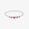 Bagues Femme L'Atelier d'Amaya | Bague Fine Barrette De Zircons D Grad S Roses Argent 925