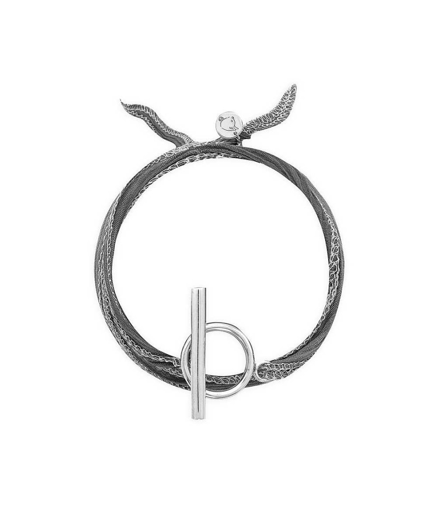 Bracelets Femme L'Atelier d'Amaya | Galon De Soie Et Fermoir Argent 925