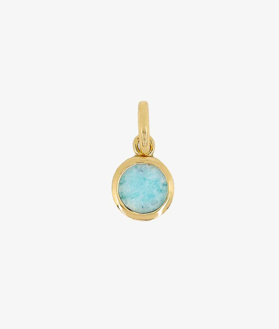 Pendentifs L'Atelier d'Amaya | M Daille Sertie Amazonite Plaqu Or