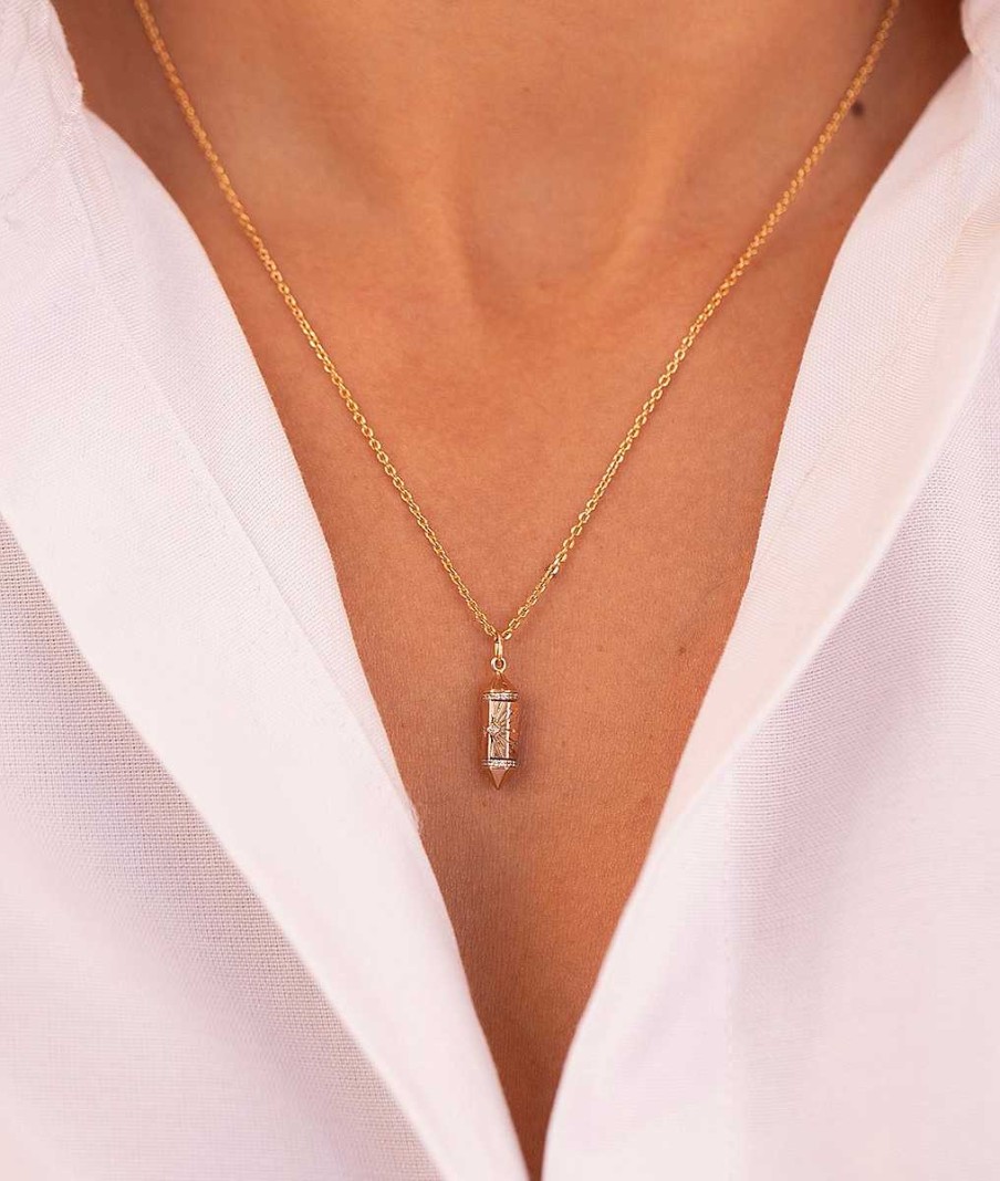 Colliers Femme L'Atelier d'Amaya | Collier Cha Ne Pendentif Secret Plaqu Or