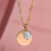 Colliers Femme L'Atelier d'Amaya | Collier Cha Ne Paisse Torsad E M Daille Et Amazonite Ovale Plaqu Or