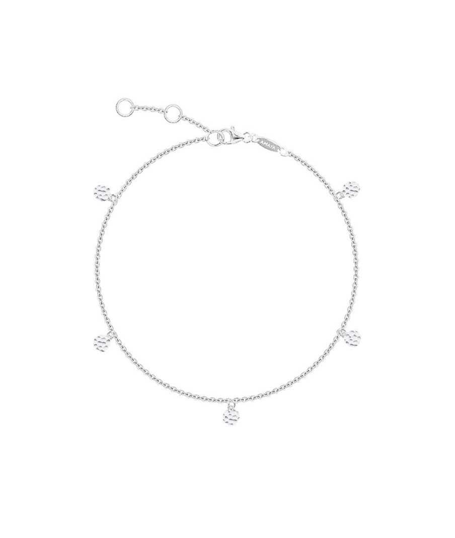 Bracelets Femme L'Atelier d'Amaya | Bracelet Cha Ne 5 Mini Pastilles Martel Es Argent 925