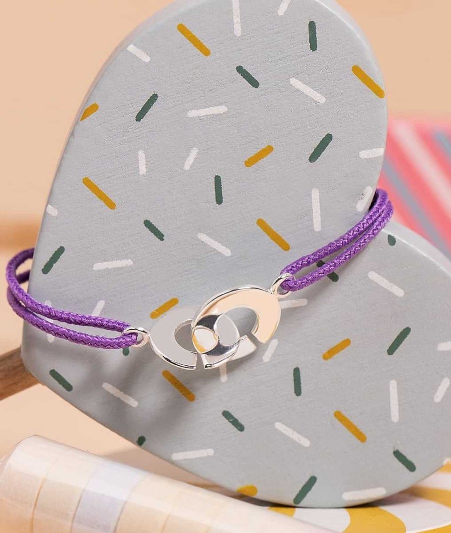 Bijoux Enfant L'Atelier d'Amaya | Bracelet Cordon Petits Anneaux Entrelac S Pour Enfant Argent 925