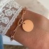 Bracelets Femme L'Atelier d'Amaya | Bracelet Grands Maillons Pais Et M Daille Plaqu Or Rose