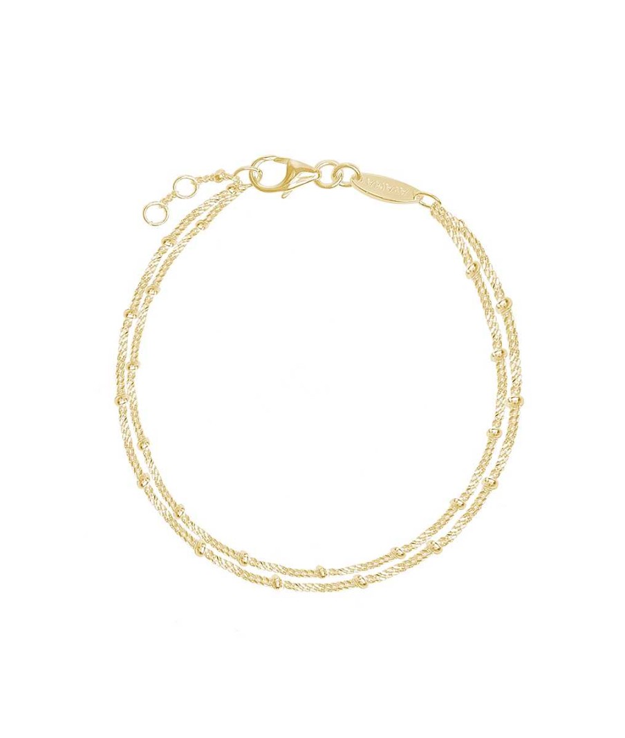 Bracelets Femme L'Atelier d'Amaya | Bracelet Double Rang Perl Plaqu Or