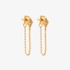 Boucles D'Oreilles Femme L'Atelier d'Amaya | Boucles D'Oreilles Pendantes Losanges Zircons Et Cha Ne Plaqu Or