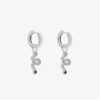 Boucles D'Oreilles Femme L'Atelier d'Amaya | Boucles D'Oreilles Petites Cr Oles Et Pampille Serpent Argent 925