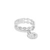 Bagues Femme L'Atelier d'Amaya | Bague Demi Jonc Double Rang Et M Daille Constellation Argent 925