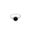 Bagues Femme L'Atelier d'Amaya | Bague Grande Pastille Perl E Onyx Argent 925