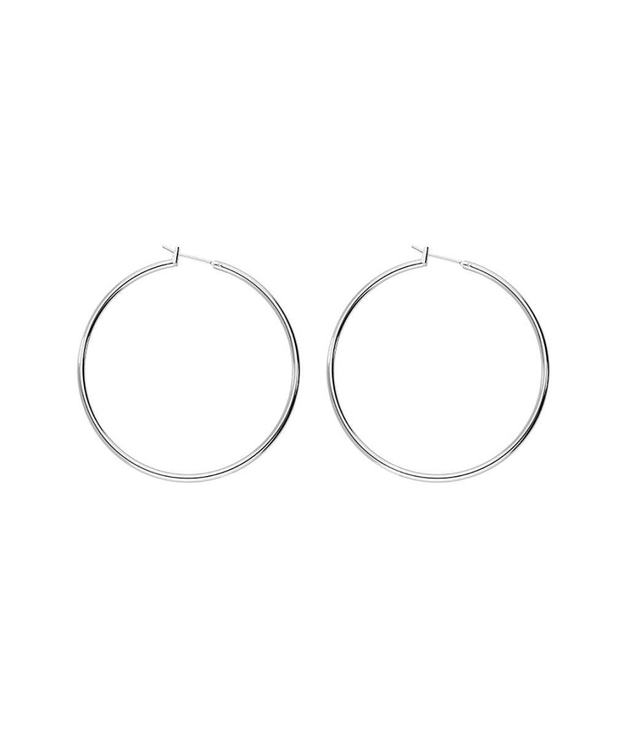 Boucles D'Oreilles Femme L'Atelier d'Amaya | Boucles D'Oreilles Cr Oles 4 Cm Argent 925