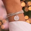 Bracelets Femme L'Atelier d'Amaya | Bracelet Trois Rangs De Perles Et Tubes Avec M Daille Argent 925