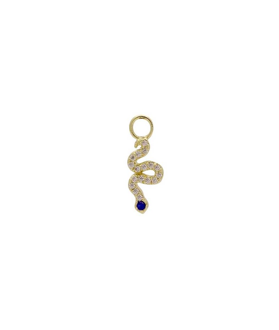 Bijoux Femme L'Atelier d'Amaya | Pampille Serpent Et Spinelle Pour Boucle D'Oreille Plaqu Or