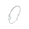 Bracelets Femme L'Atelier d'Amaya | Demi Jonc Cha Nette M Daille Bomb E Et Petit Prisme Amazonite Argent 925