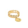 Bagues Femme L'Atelier d'Amaya | Bague Demi Jonc Double Rang Et M Daille Constellation Plaqu Or