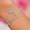 Bracelets Femme L'Atelier d'Amaya | Bracelet Trois Rangs Et Perles Fantaisies Argent 925