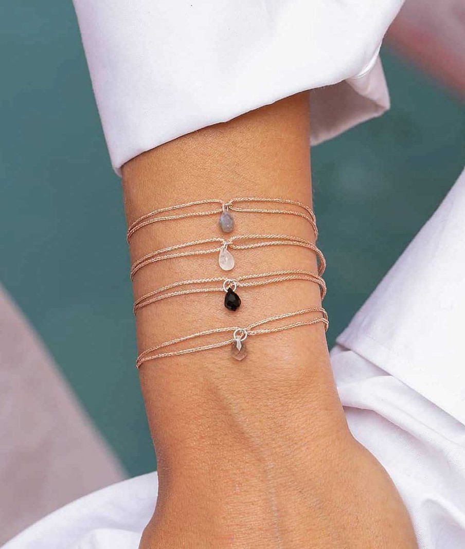 Bracelets Femme L'Atelier d'Amaya | Bracelet Cordon Et Onyx Argent 925