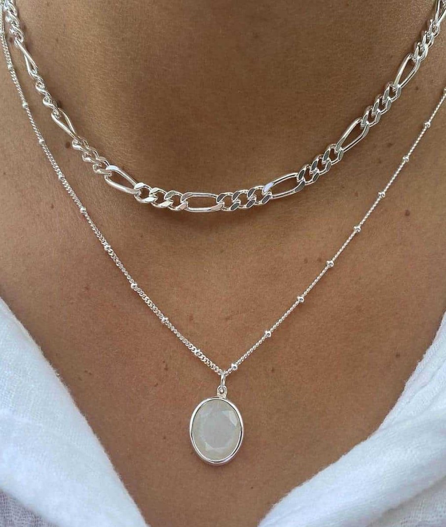 Colliers Femme L'Atelier d'Amaya | Collier Cha Ne Maille Gourmette Argent 925