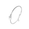 Bracelets Femme L'Atelier d'Amaya | Demi Jonc Cha Nette Pendentif Initiale Argent 925