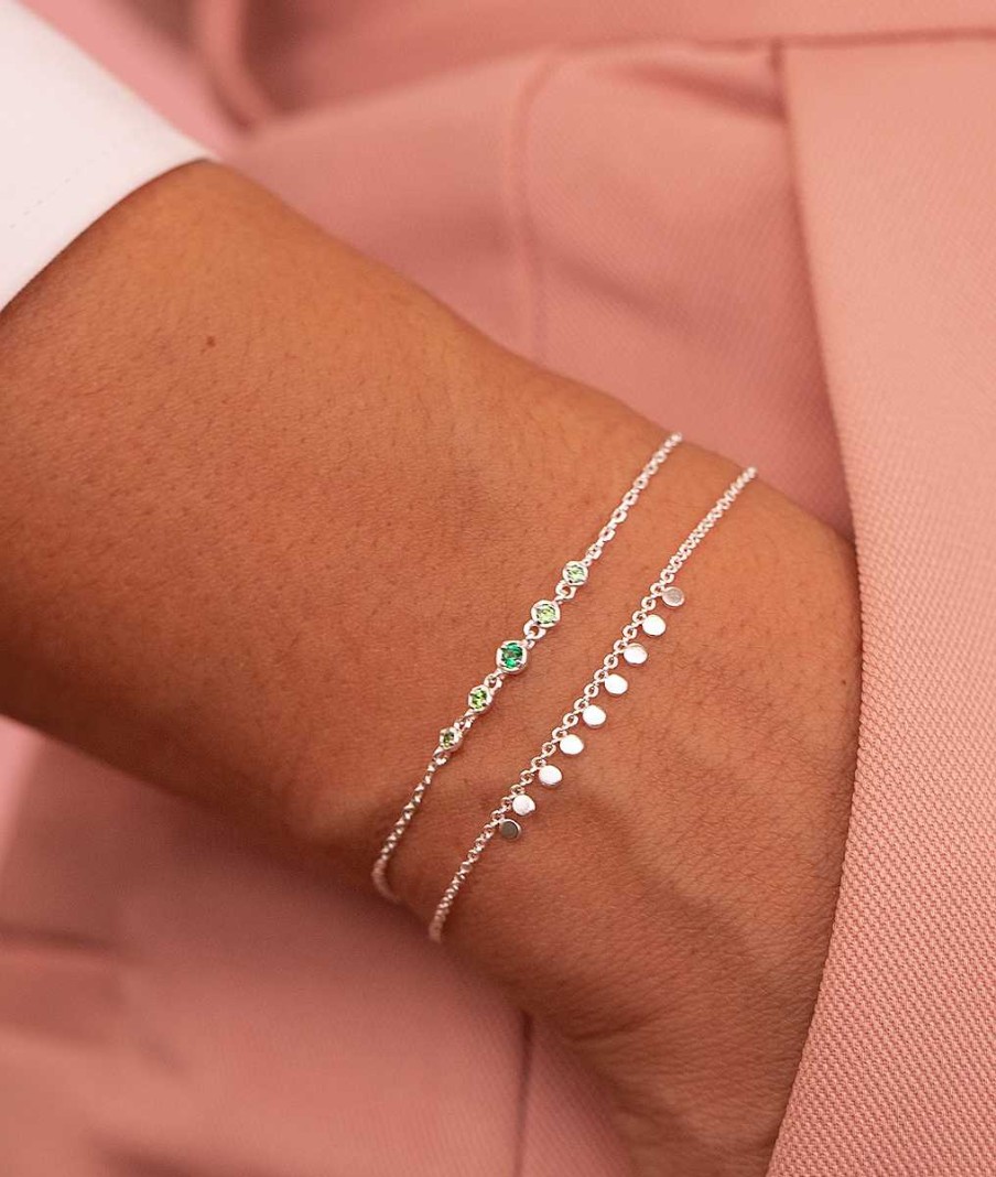 Bracelets Femme L'Atelier d'Amaya | Bracelet Cha Ne Barrette De Zircons D Grad S Argent 925