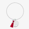 Bracelets Femme L'Atelier d'Amaya | Bracelet Perles 2 Mm Pompon Et M Daille Toile Ajour E Argent 925