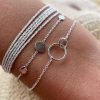 Bracelets Femme L'Atelier d'Amaya | Bracelet Cha Ne Anneaux Fins Entrelac S Argent 925