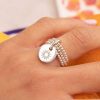 Bagues Femme L'Atelier d'Amaya | Bague Perles 3 Rangs Et Petite M Daille Paisse Argent 925