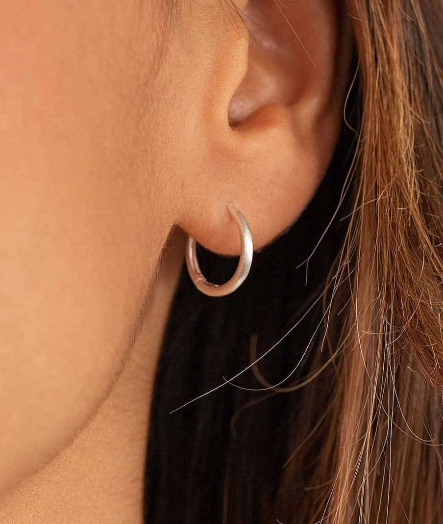 Boucles D'Oreilles Femme L'Atelier d'Amaya | Boucles D'Oreilles Cr Oles Mates Argent 925