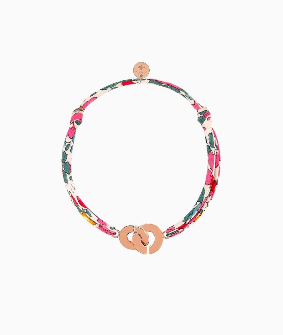 Bracelets Femme L'Atelier d'Amaya | Bracelet Liberty Et Petits Anneaux Entrelac S Plaqu Or Rose