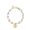 Bracelets Femme L'Atelier d'Amaya | Bracelet Double Rang Mini Perles Noires Et M Daille Constellation Plaqu Or