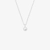 Colliers Femme L'Atelier d'Amaya | Collier Chaine Maille Carr E Facett E Et M Daille Solitaire Zircon Argent 925