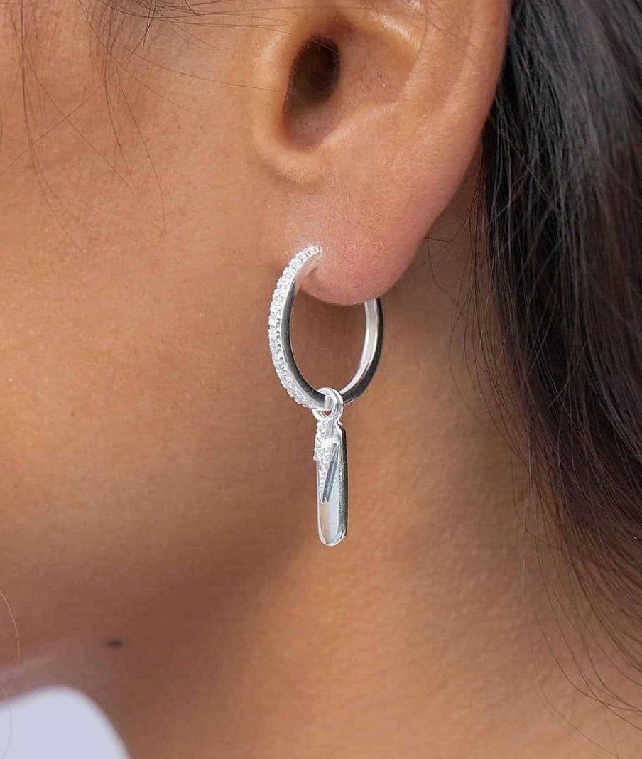 Bijoux Femme L'Atelier d'Amaya | Pampille Lisse Pour Boucle D'Oreille Argent 925