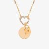 Colliers Femme L'Atelier d'Amaya | Collier Cha Ne Mousqueton Coeur M Daille Plate Et Cadenas Plaqu Or