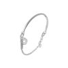 Bracelets Femme L'Atelier d'Amaya | Demi Jonc Cha Nette M Daille Coeur Tress Et Pompon Argent 925