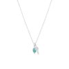 Colliers Femme L'Atelier d'Amaya | Collier Cha Ne Amazonite Et Cl Scintillante Argent 925