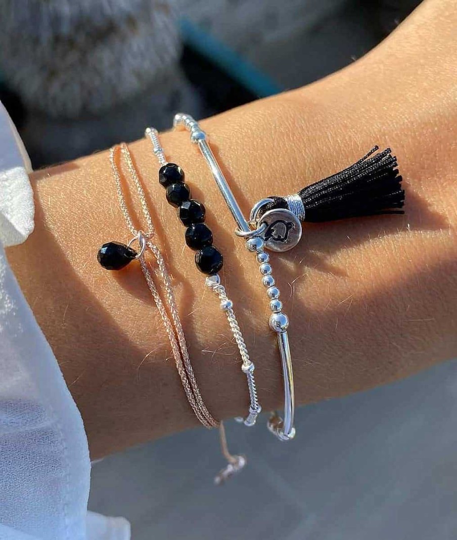 Bracelets Femme L'Atelier d'Amaya | Bracelet Cha Ne Et Barrette D'Onyx Argent 925