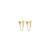 Boucles D'Oreilles Femme L'Atelier d'Amaya | Boucles D'Oreilles Puces Croix Et Cha Ne Plaqu Or