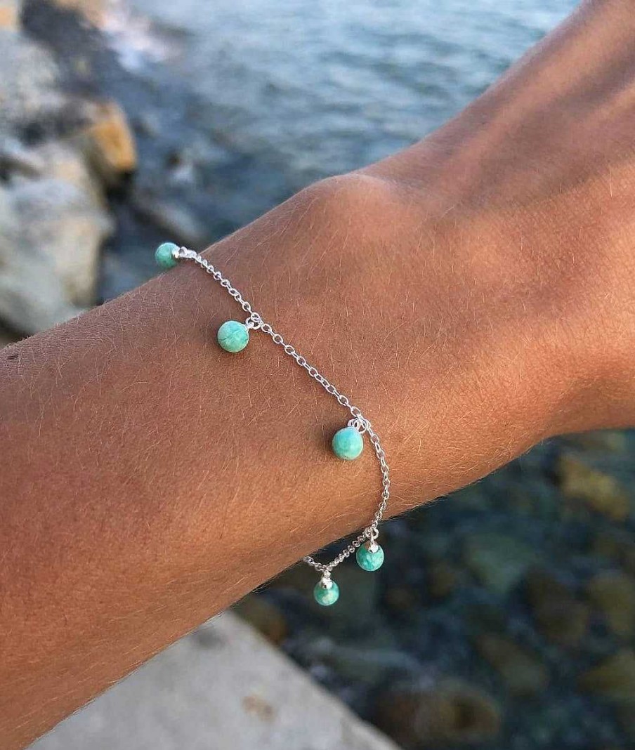 Bracelets Femme L'Atelier d'Amaya | Bracelet Cha Ne Et Perles Amazonite Argent 925