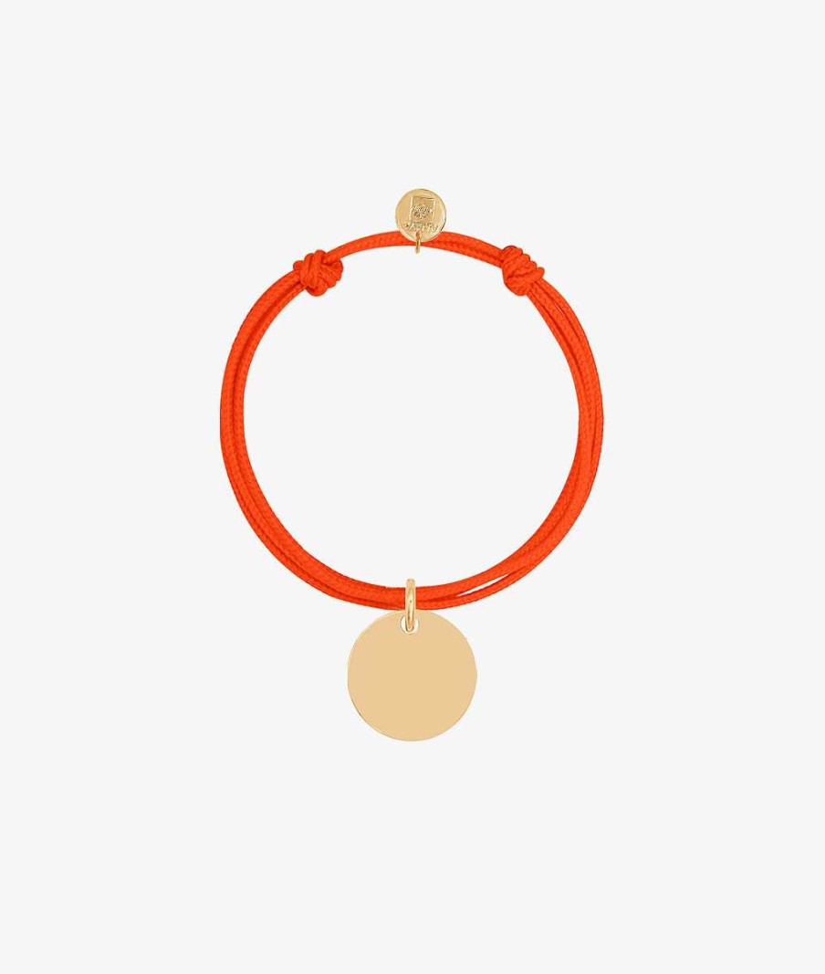 Bijoux Enfant L'Atelier d'Amaya | Bracelet Double Cordon Et M Daille Plate Pour Enfant Plaqu Or