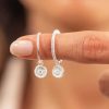 Boucles D'Oreilles Femme L'Atelier d'Amaya | Boucles D'Oreilles Cr Oles Et Pastille Fleur Argent 925