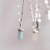 Pendentifs L'Atelier d'Amaya | Petit Prisme Amazonite Argent 925