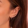 Boucles D'Oreilles Femme L'Atelier d'Amaya | Boucles D'Oreilles De Lobe Gouttes Zircons Bleus Plaqu Or